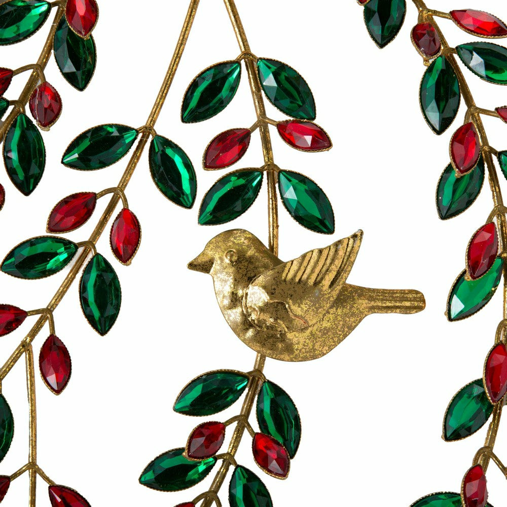 Plow & Hearth Jeweled Metal Holiday Wreath