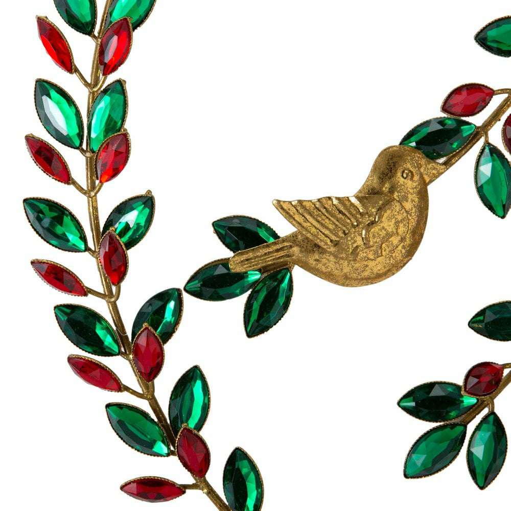 Plow & Hearth Jeweled Metal Holiday Wreath