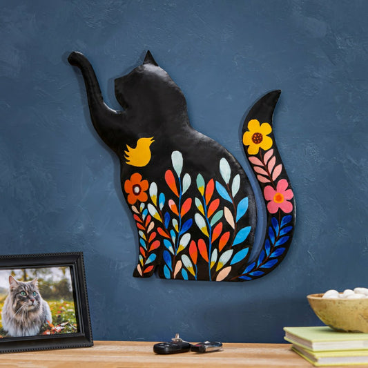 Plow & Hearth Metal Cat Wall Art