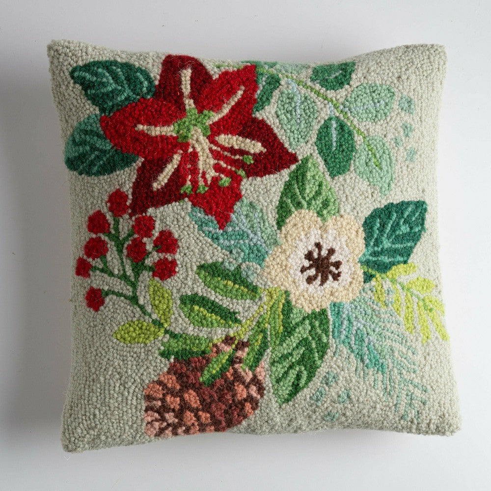 Plow & Hearth Boho Hooked Pillow