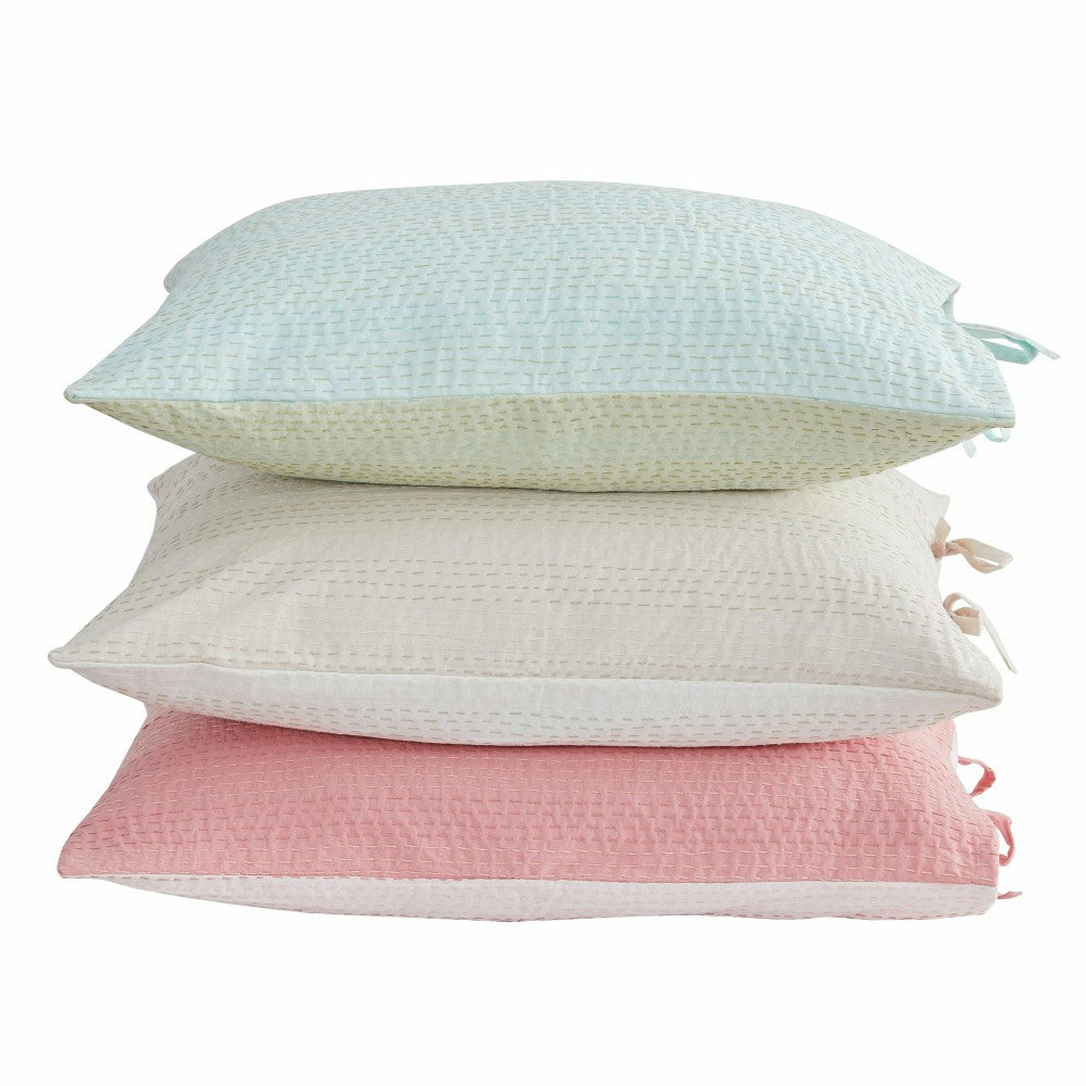 Plow & Hearth Hand Stitched Reversible Kantha Pillow Sham Pairs