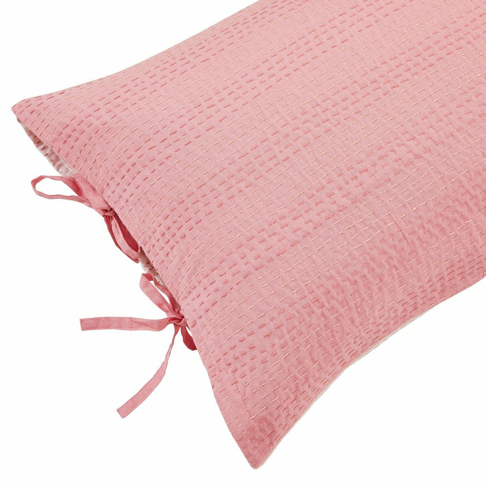 Plow & Hearth Hand Stitched Reversible Kantha Pillow Sham Pairs