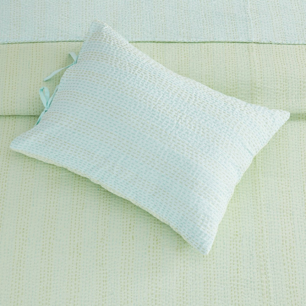 Plow & Hearth Hand Stitched Reversible Kantha Pillow Sham Pairs