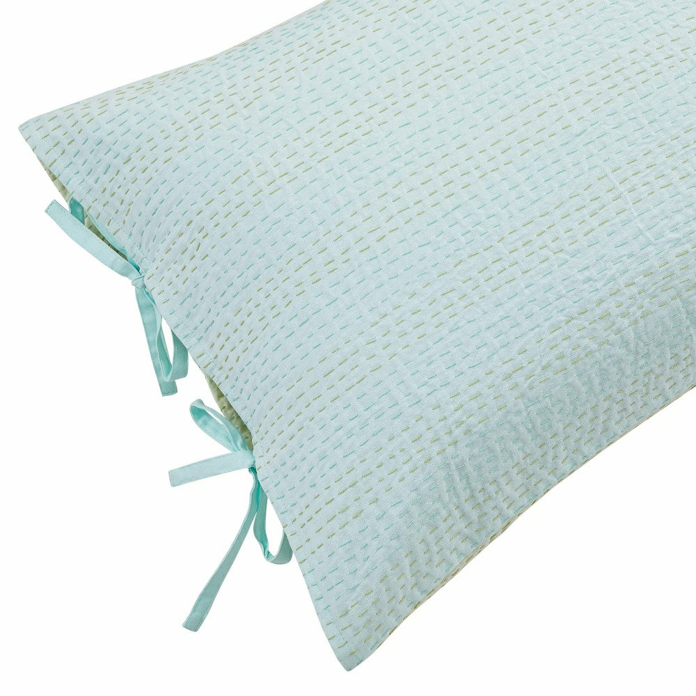 Plow & Hearth Hand Stitched Reversible Kantha Pillow Sham Pairs
