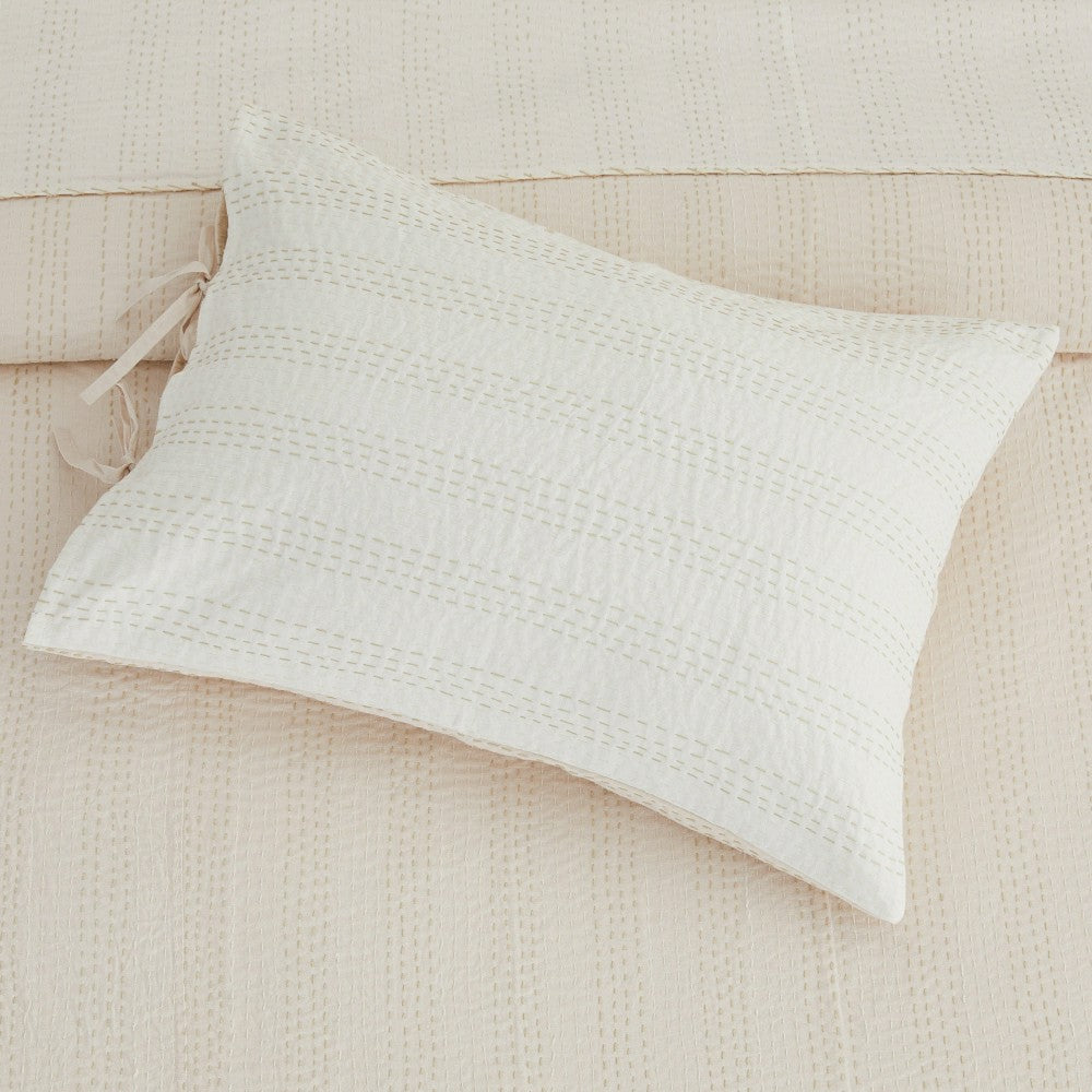 Plow & Hearth Hand Stitched Reversible Kantha Pillow Sham Pairs