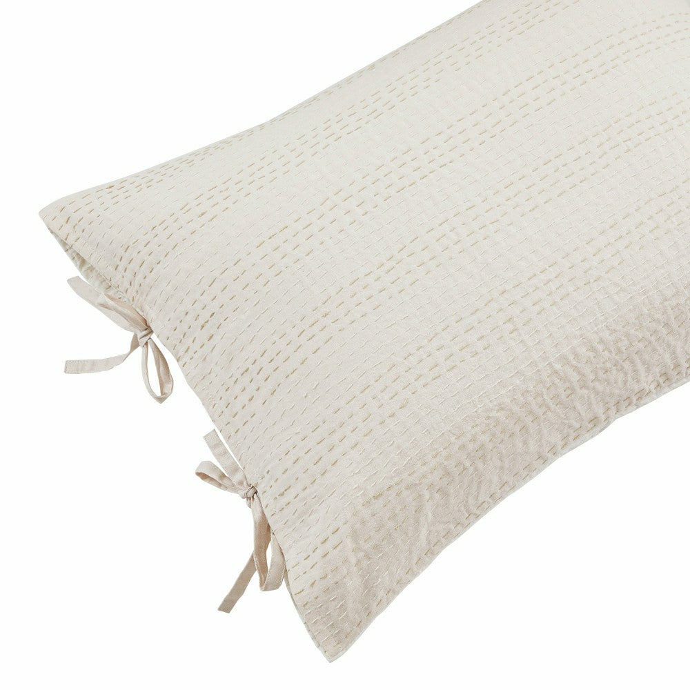 Plow & Hearth Hand Stitched Reversible Kantha Pillow Sham Pairs