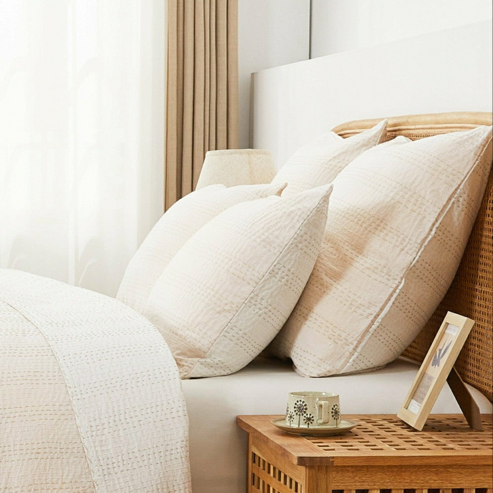 Plow & Hearth Hand Stitched Reversible Kantha Pillow Sham Pairs