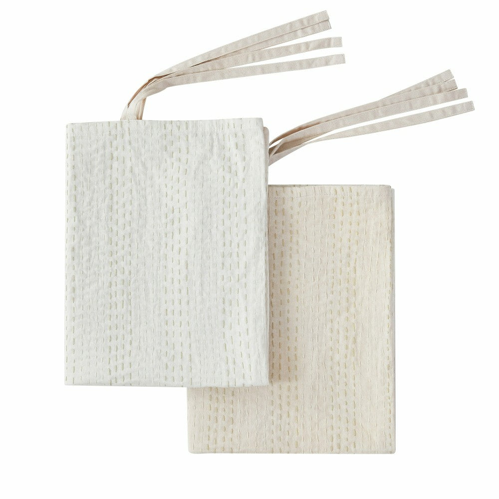 Plow & Hearth Hand Stitched Reversible Kantha Pillow Sham Pairs