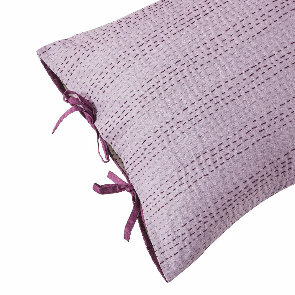 Plow & Hearth Hand Stitched Reversible Kantha Pillow Sham Pairs