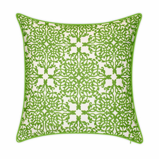 Plow & Hearth Indoor/Outdoor Embroidered Lacework Throw Pillow