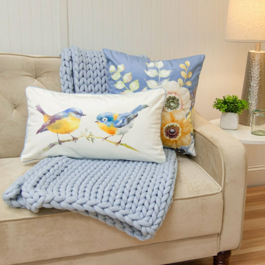 Plow & Hearth Spring Flowers Decorative Pillow Set