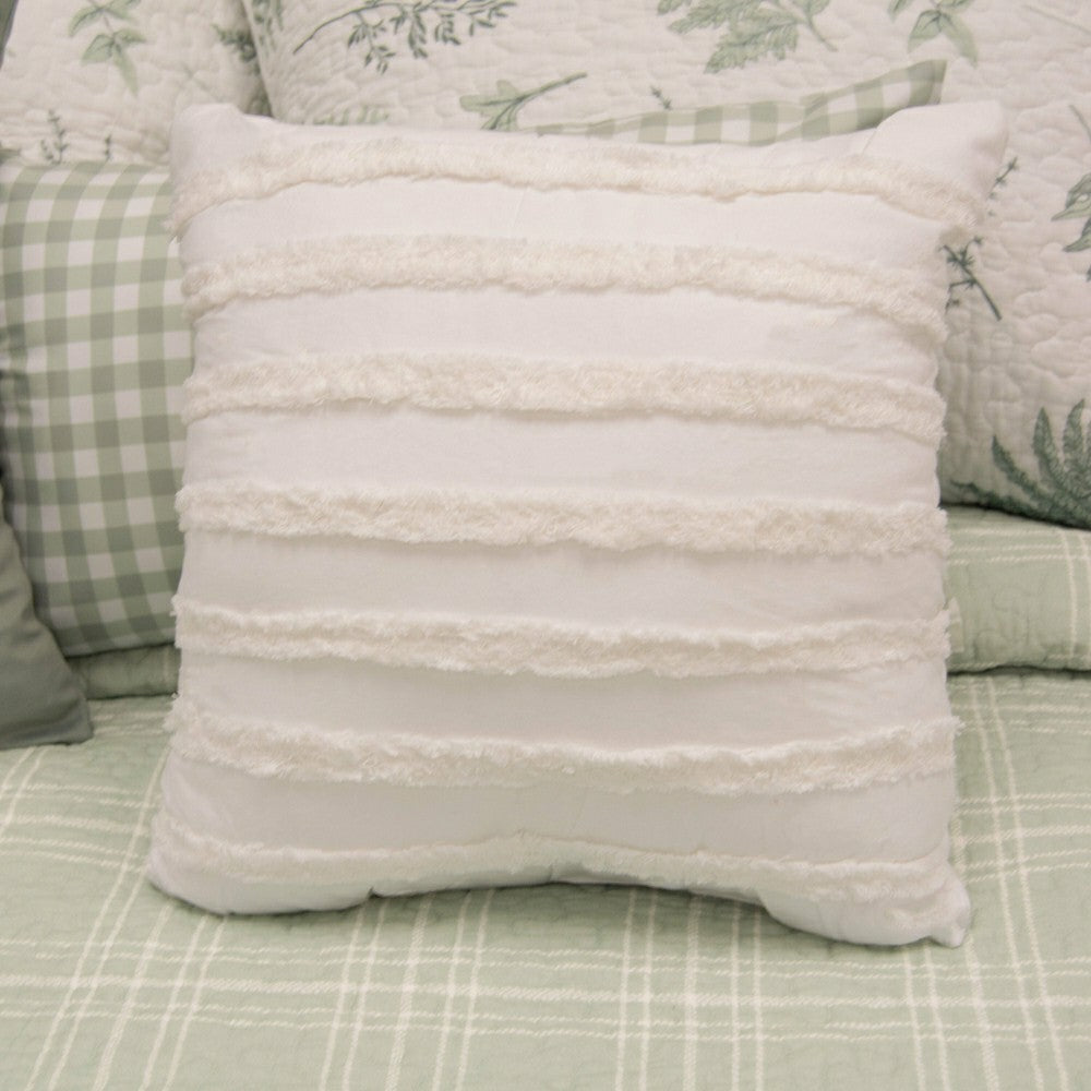 Plow & Hearth Fringed Decorative Pillow