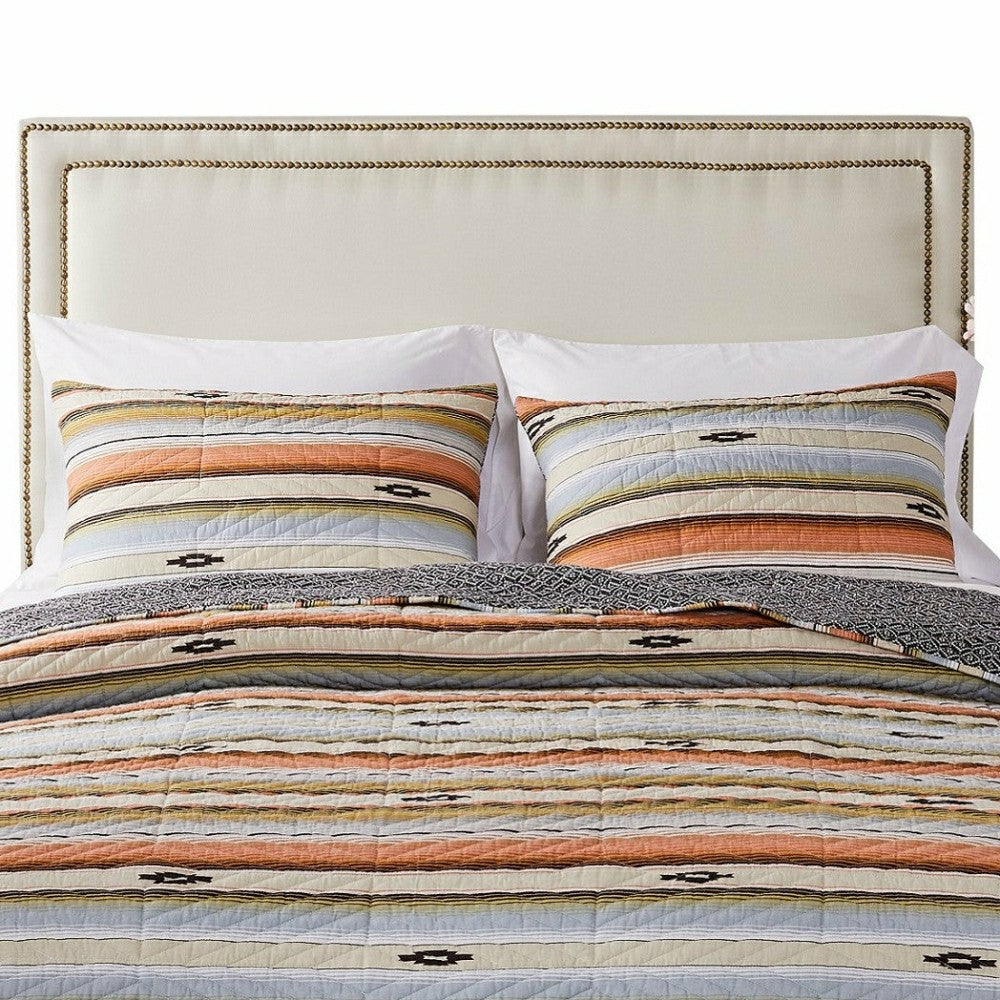 Plow & Hearth Painted Desert Reversible Bedding, Clay
