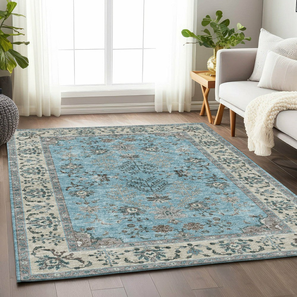 Plow & Hearth Hatay Sky Polyester Rug