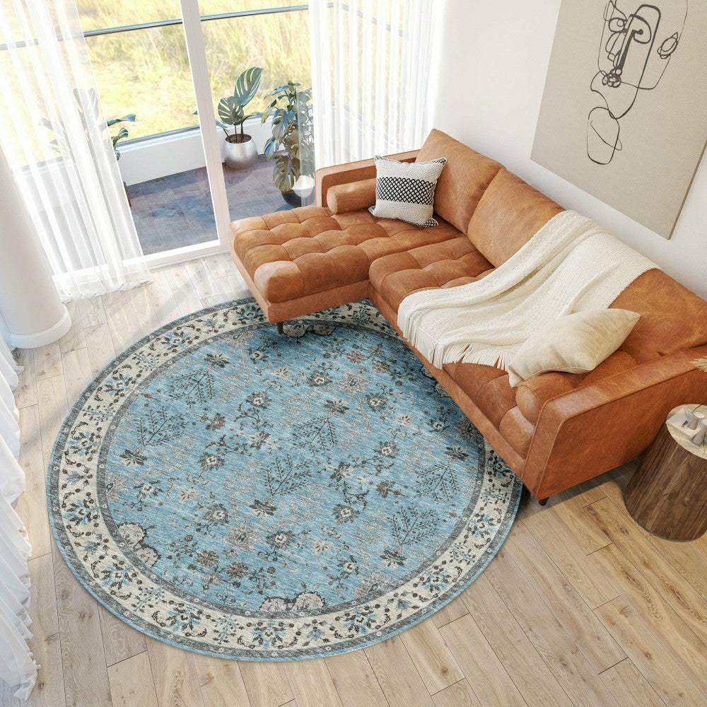 Plow & Hearth Hatay Sky Polyester Rug