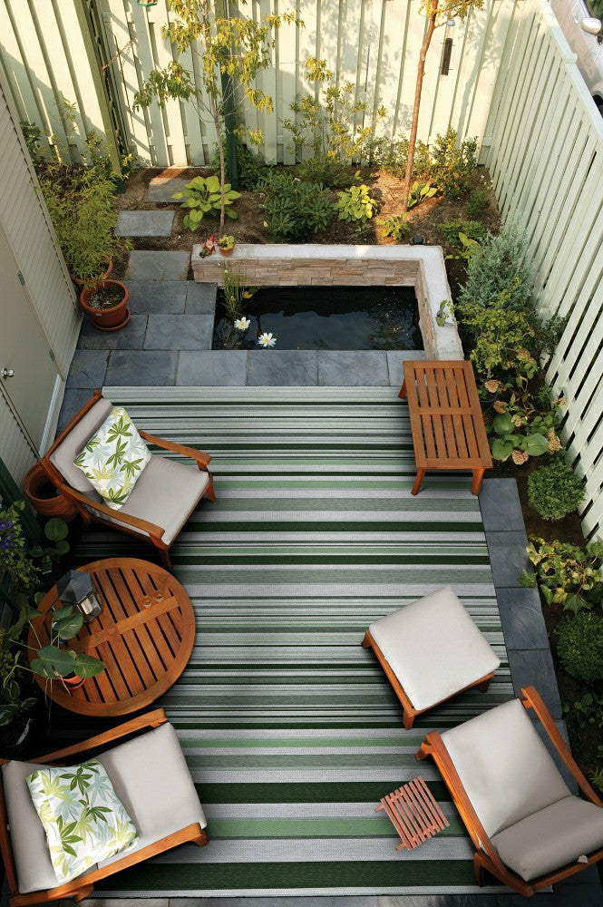 Plow & Hearth Dolce Striped Indoor/Outdoor Area Rug