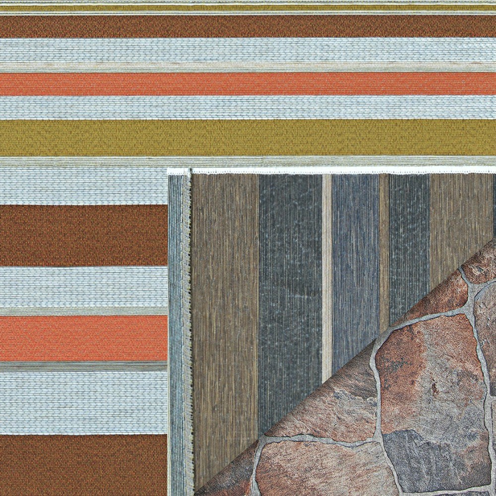 Plow & Hearth Dolce Striped Indoor/Outdoor Area Rug
