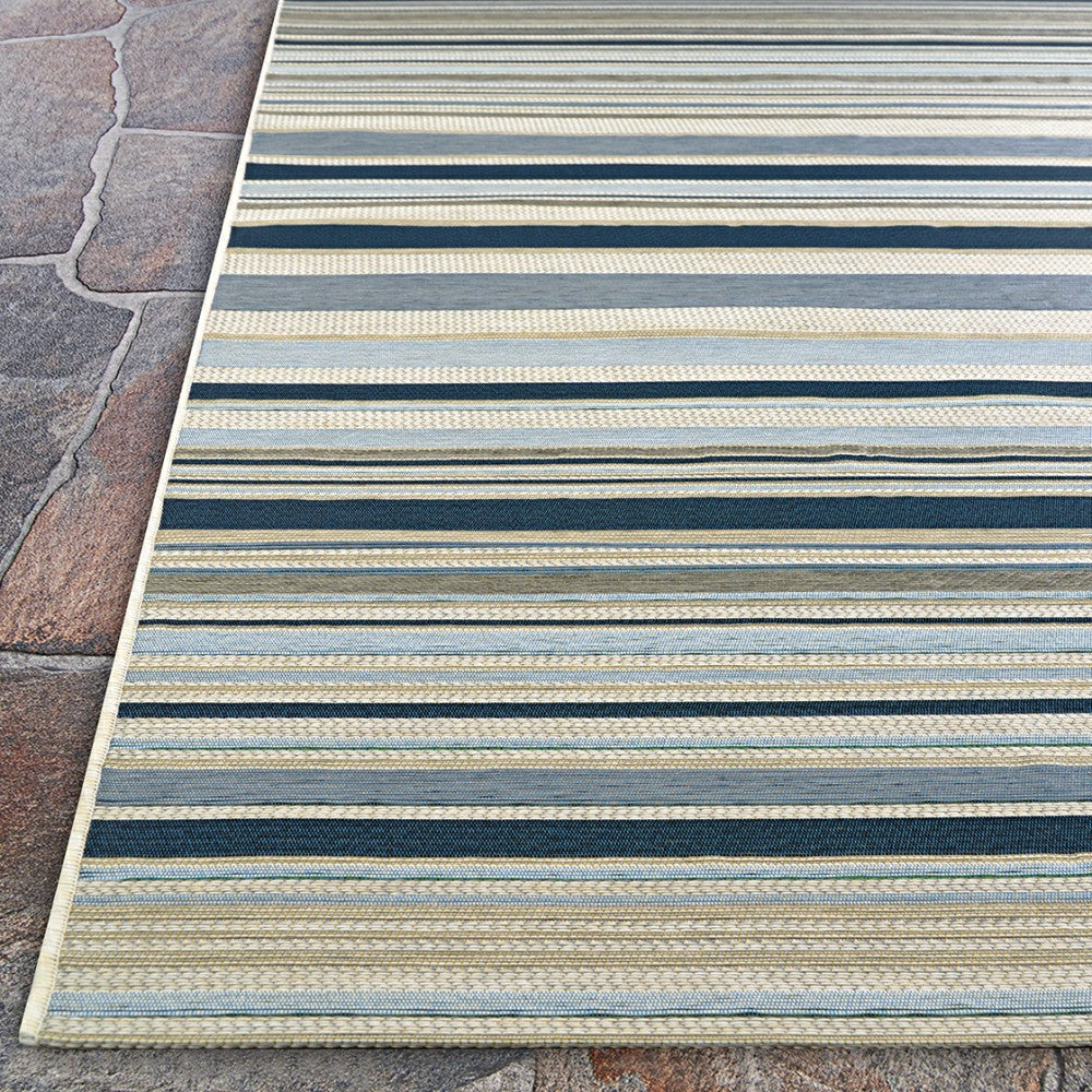 Plow & Hearth Dolce Striped Indoor/Outdoor Area Rug