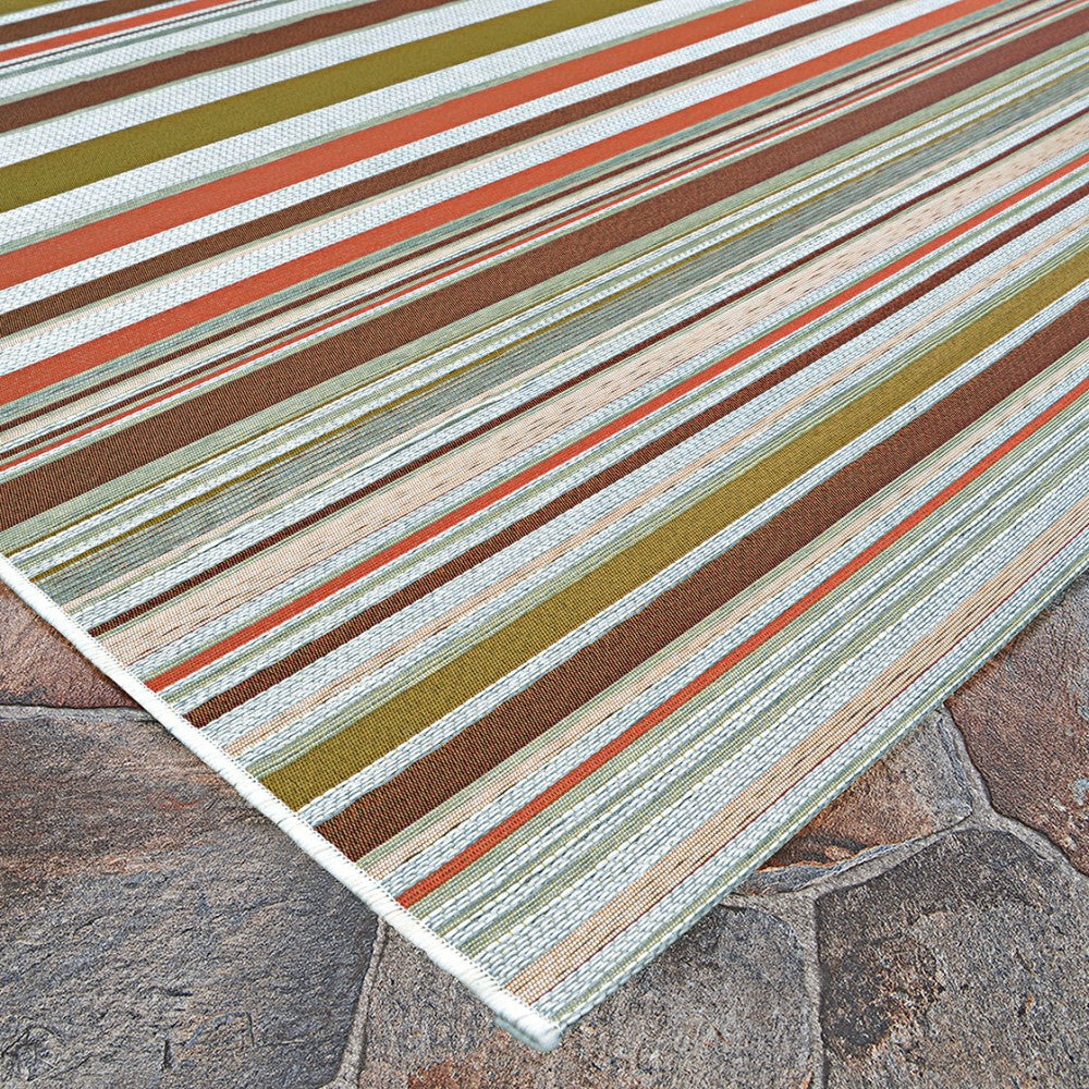 Plow & Hearth Dolce Striped Indoor/Outdoor Area Rug