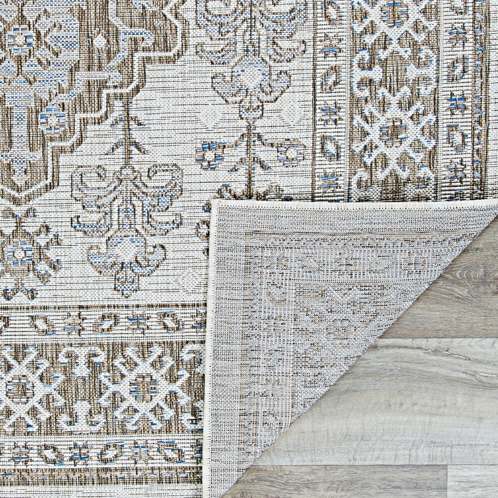 Plow & Hearth Charm Woodburn Ivory-Sand Indoor/Outdoor Area Rug