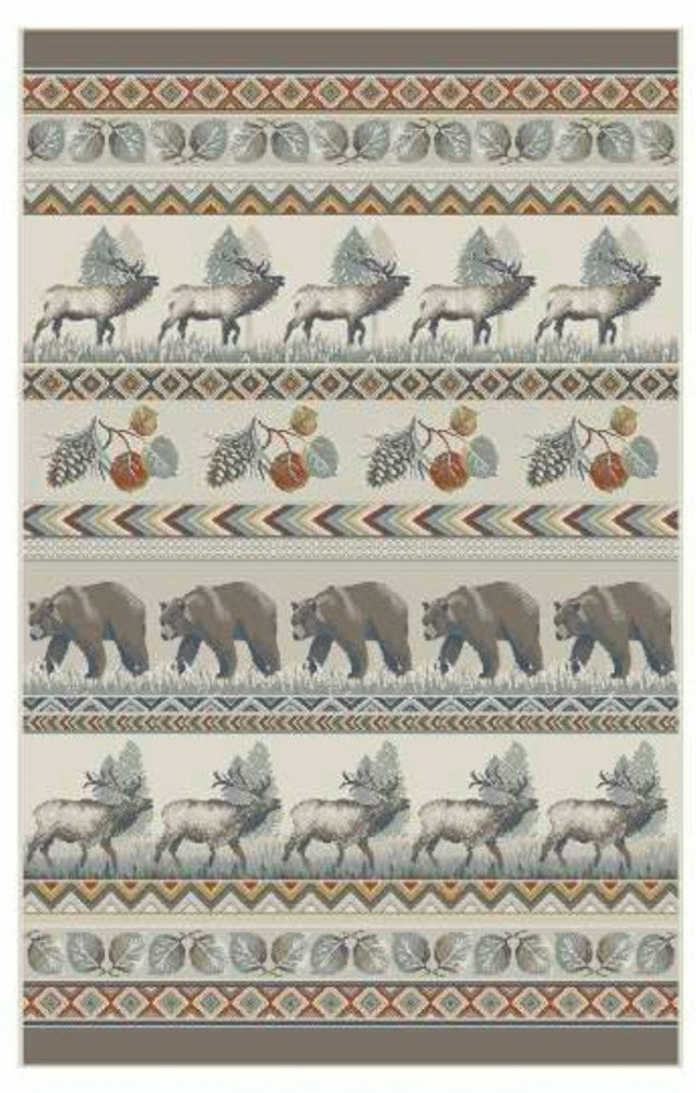 Plow & Hearth Indoor/Outdoor Polypropylene Vista Mountian Majesty Rug, 30"x 50"