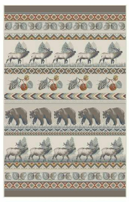 Plow & Hearth Indoor/Outdoor Polypropylene Vista Mountian Majesty Rug, 30"x 50"