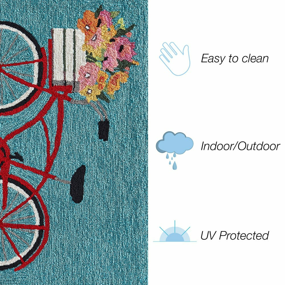Plow & Hearth Bike Ride Indoor/Outdoor Rug