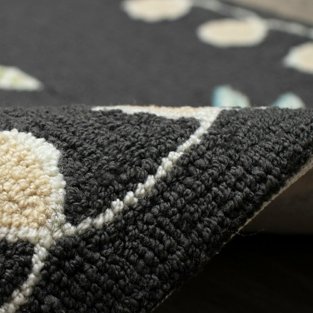 Plow & Hearth Liora Manne Frontporch Dragonfly Indoor/Outdoor Mat Midnight 2' x 3'