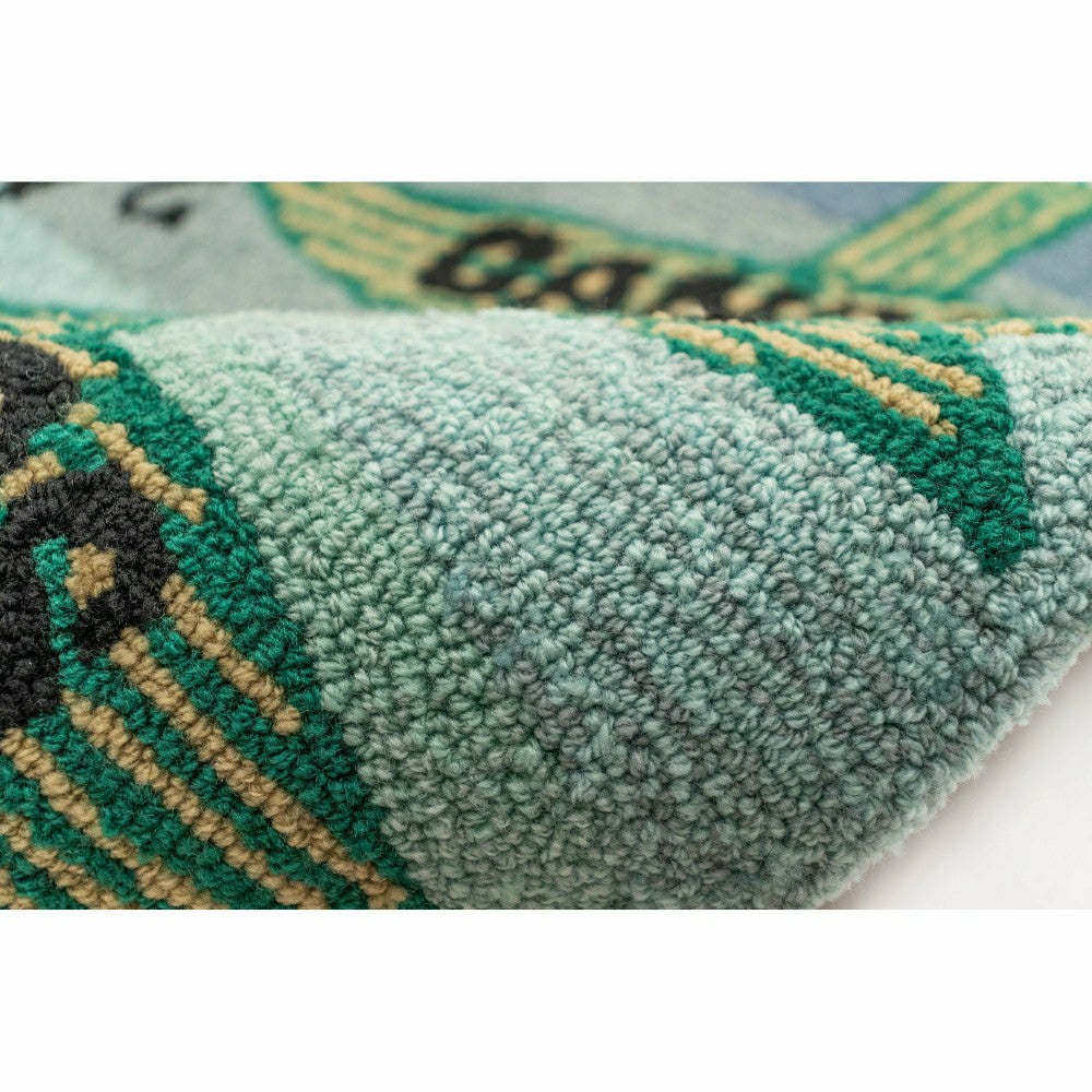 Plow & Hearth Fishing Bears Indoor/Outdoor Rug