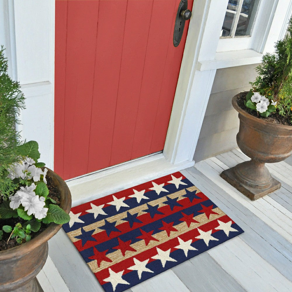 Plow & Hearth Stars & Stripes Indoor/Outdoor Rug