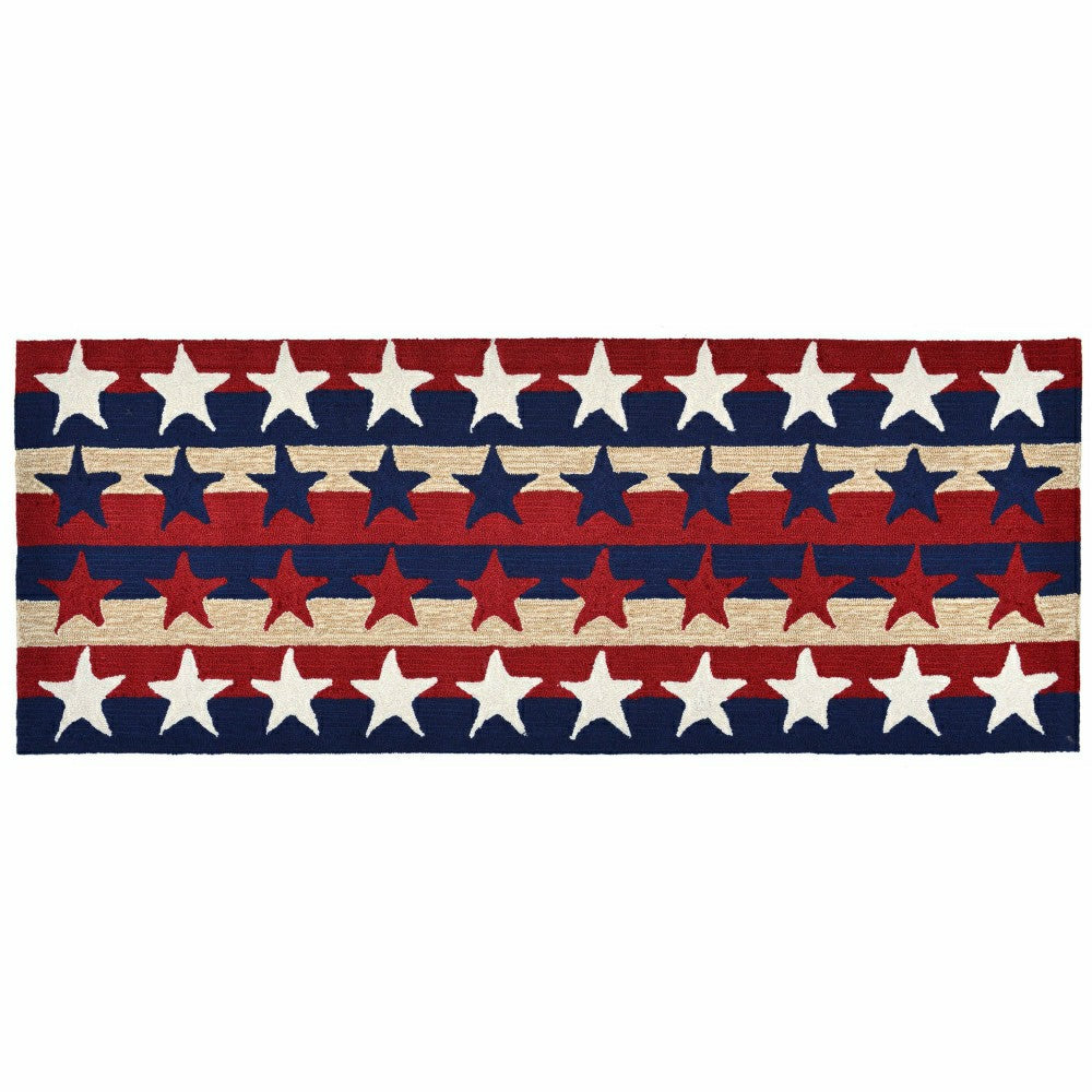 Plow & Hearth Stars & Stripes Indoor/Outdoor Rug