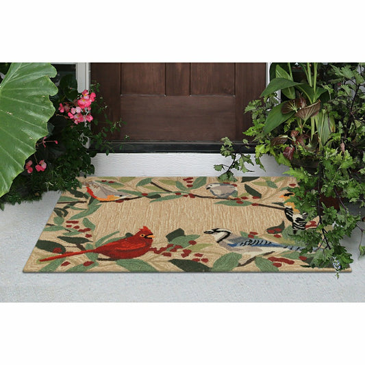 Plow & Hearth Bird Border Indoor/Outdoor Rug