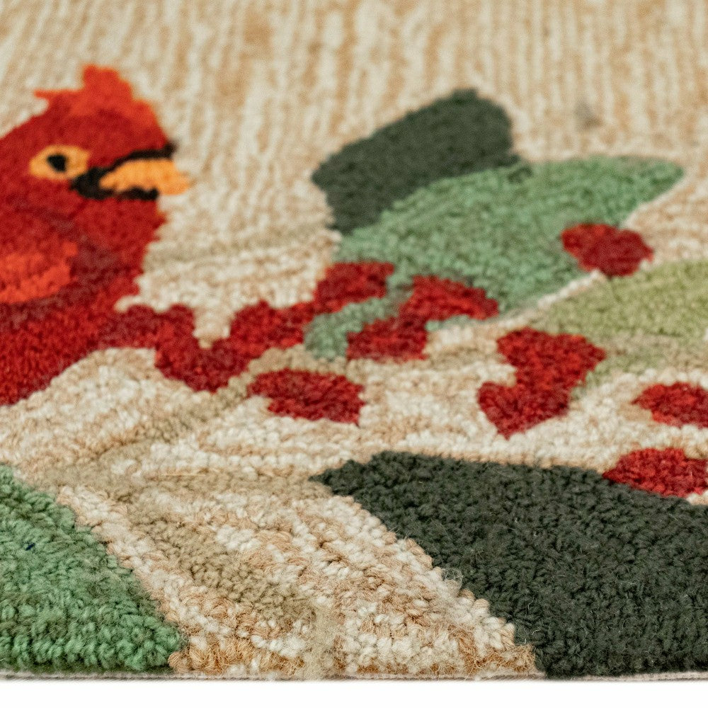 Plow & Hearth Bird Border Indoor/Outdoor Rug