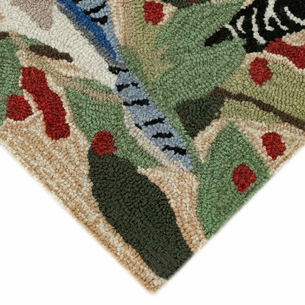 Plow & Hearth Bird Border Indoor/Outdoor Rug