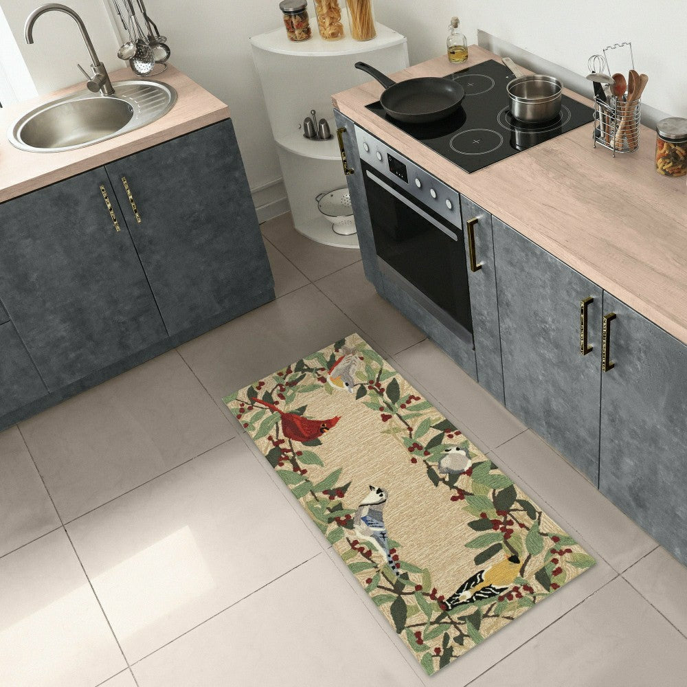 Plow & Hearth Bird Border Indoor/Outdoor Rug
