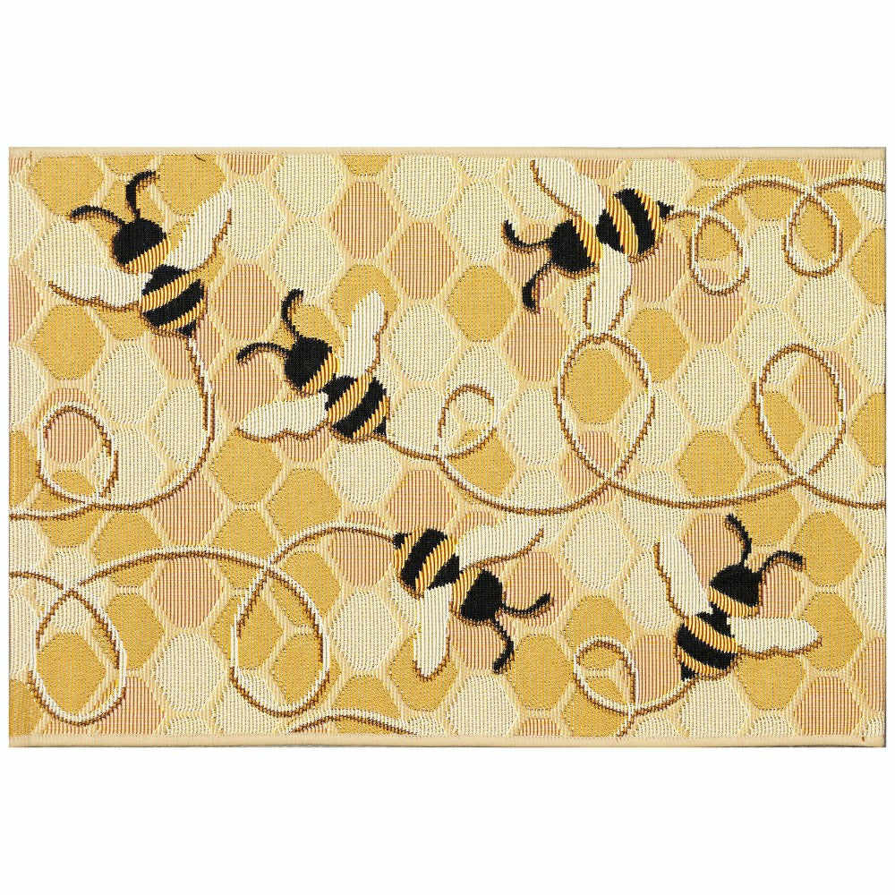 Plow & Hearth Esencia Bee Free Indoor/Outdoor Rug