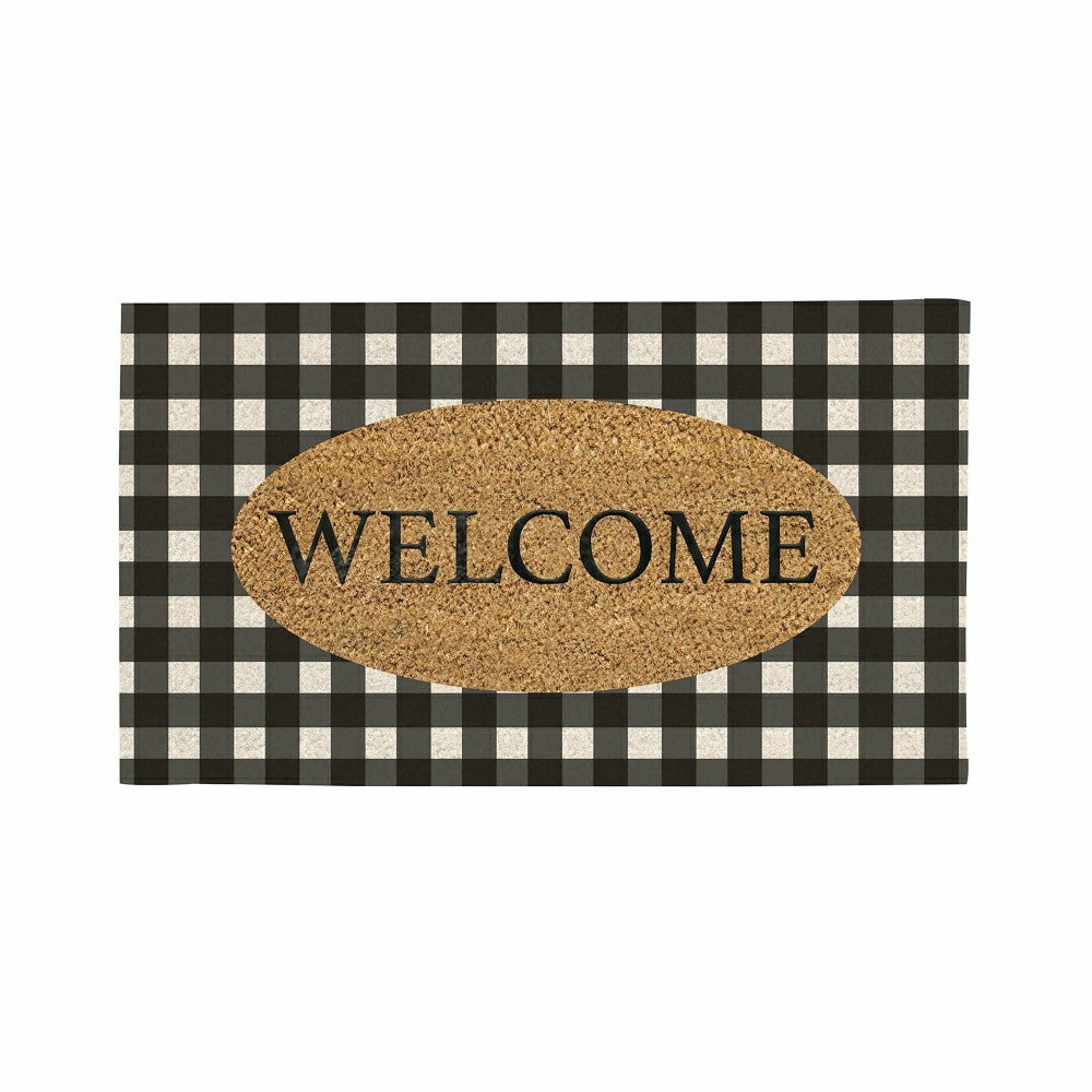 Plow & Hearth Buffalo Check Welcome Coir Mat
