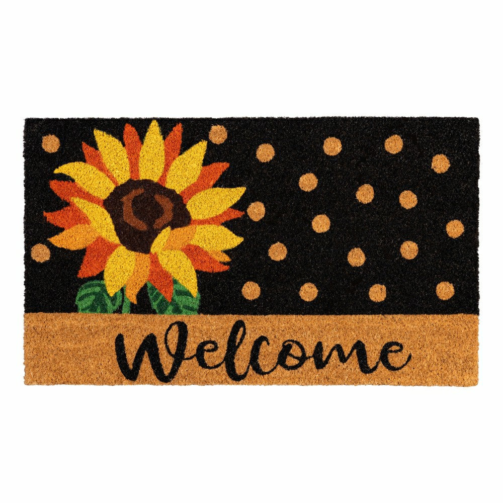 Plow & Hearth EG Studio Home Coordinates Roses Coir Mat, 28x16"