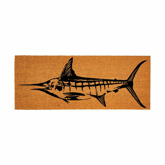 Plow & Hearth Coastal Coir Mat Marlin 60x24"