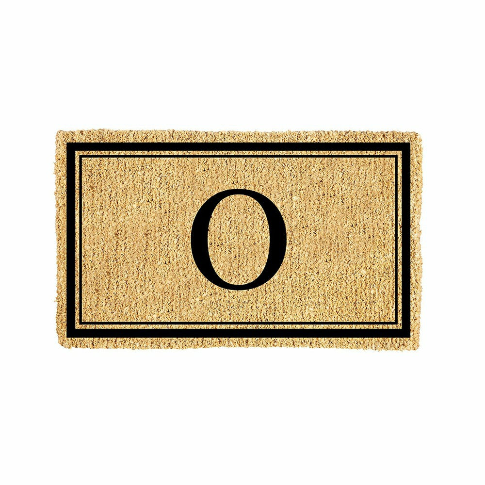 Plow & Hearth Monogram Coir Mat, Letter "O"