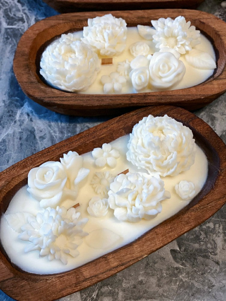 Plow & Hearth Botanical Garden Dough Bowl Candle