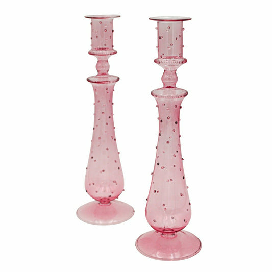 Plow & Hearth Rose Garden Dotty Candle Holder - Pair