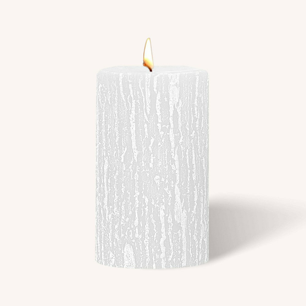 Plow & Hearth Timberline Pillar Candles - White - 3" x 5" - 6 Pack