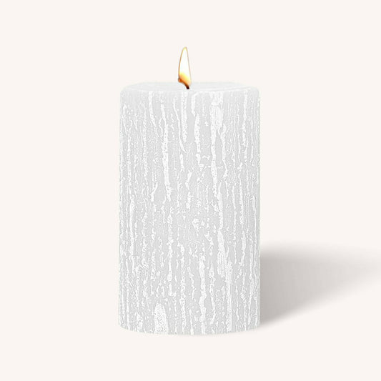 Plow & Hearth Timberline Pillar Candles - White - 3" x 5" - 6 Pack