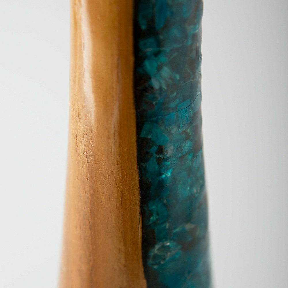 Plow & Hearth Glass Infused Tall Candleholder