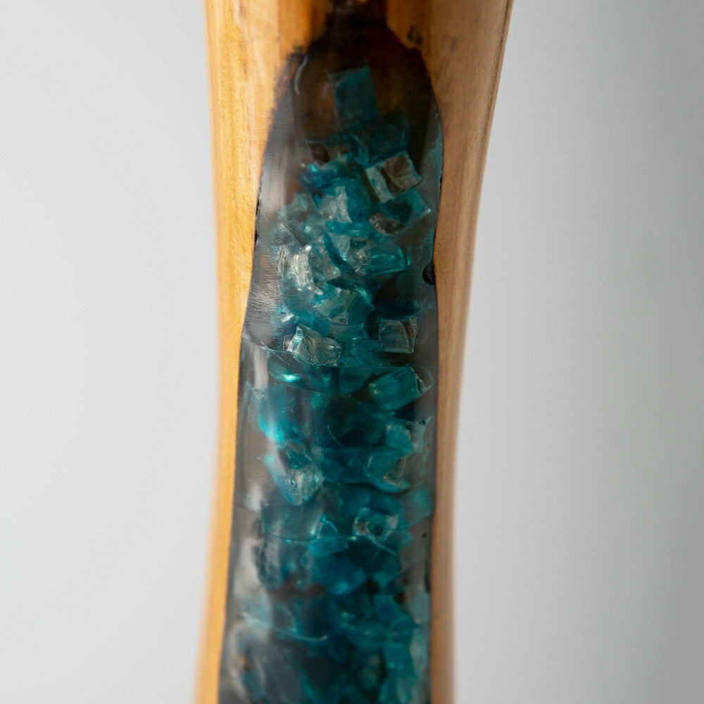 Plow & Hearth Glass Infused Tall Candleholder
