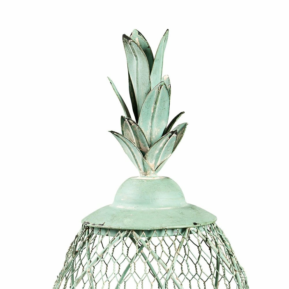 Plow & Hearth Pineapple Metal Lantern, Set of 2