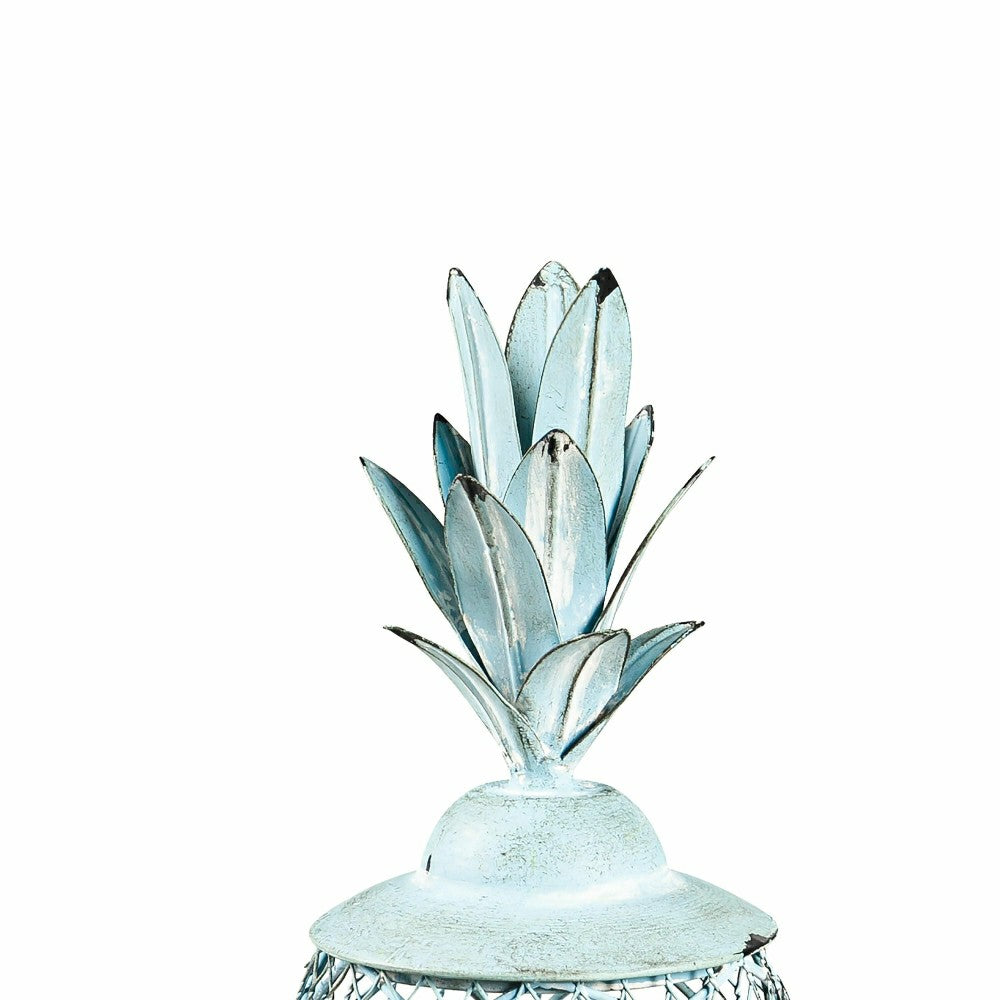 Plow & Hearth Pineapple Metal Lantern, Set of 2