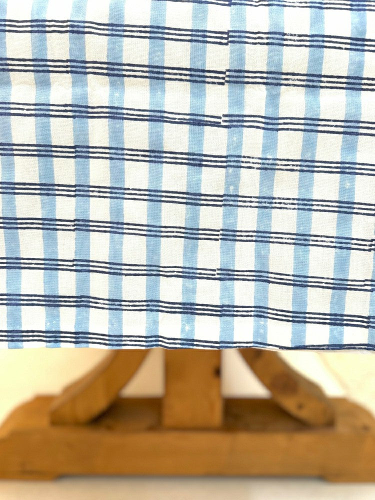 Plow & Hearth Table Runner - Plaid, Navy & Uniform Blue