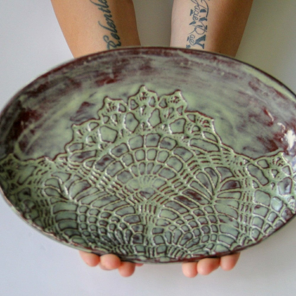 Plow & Hearth Ceramic Oval Platter
